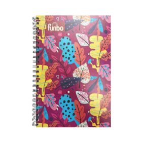 Funbo Flora Leaf Design 80 Sheets A4 Notebook