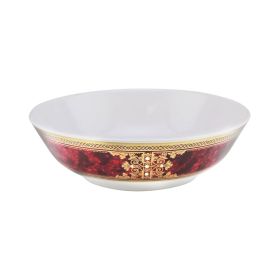 Moda Cucina Melamine 20CM Ethnic Red Round Open Serving Bowl