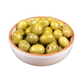 Green Olives Grossidi With Oil And Thyme