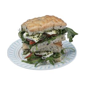 Caprese Sandwich on Olive & Rosemary Focaccia