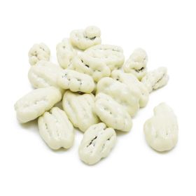 Dragee Pecan Coated With White Chocolate