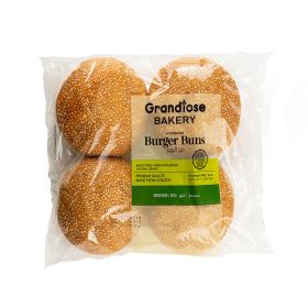 Grandiose Big Burger Bun Bread With Sesame Seeds