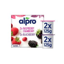 Alpro Raspberry-Cranberry & Blackberry Yoghurt - Grandiose.ae