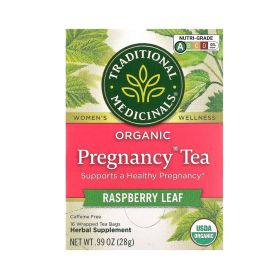 Traditional Medicinals Pregnancy Tea Raspberry Leaf Organic Herbal Tea Bags