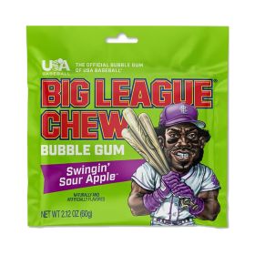 Big League Chew Swingin' Sour Apple Bubble Gum