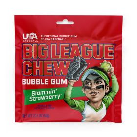 Big League Chew Slammin' Strawberry Bubble Gum