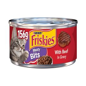 Purina Friskies Meaty Bits with Beef In Gravy Wet Cat Food