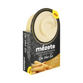 Mezete Hummus With Breadsticks Classic Authentic Recipe