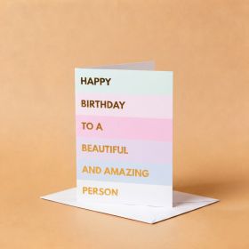 Happy Birthday to Amazing Person Greeting Card