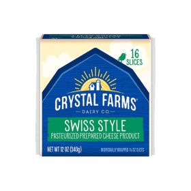 Crystal Farms American Cheese Swiss 16 Singles