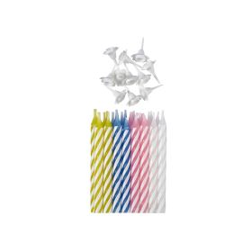 Alras 2-Tone Candles With 12 Holders