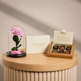 Mini Light Pink Infinity with Vocca Ivory Chocolates 60gm