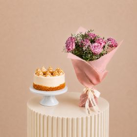 Purple Wonder Bouquet with Lotus Cake