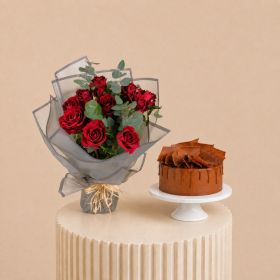 Shades of Love Bouquet with Chocolate Fudge