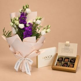 Smart Surprise Bouquet with Vocca Ivory Chocolates 60gm
