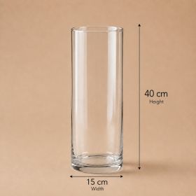 Clear Cylinder Vase 15X40