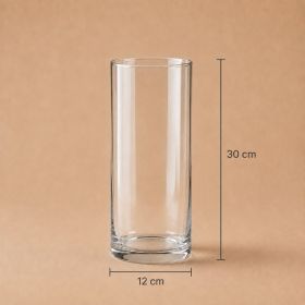 Clear Cylinder Vase 12X30