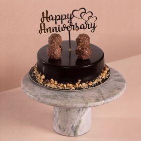 Ferrero Rocher Cake with Happy Anniversary Stick