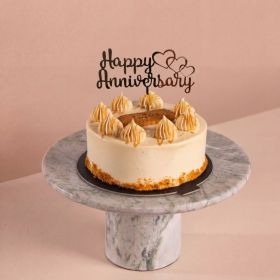 Lotus Cake with Happy Anniversary Stick