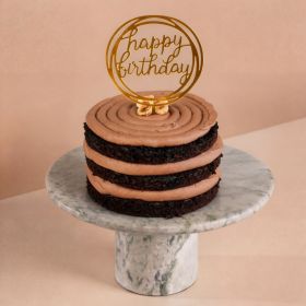 Mini Chocolate Fudge with Happy Birthday Stick