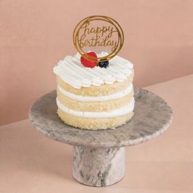 Mini Vanilla Cake with Happy Birthday Stick