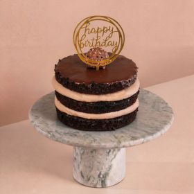 Mini Ferrero Rocher Cake with Happy Birthday Stick
