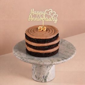 Mini Chocolate Fudge with Happy Anniversary Stick