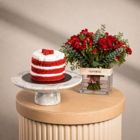 Scarlet Muse with Mini Red Velvet Cake