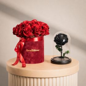 Passion Allure with Black Mini Infinity Rose