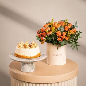 Sunset Orange with Lotus Cake