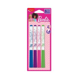 Maped Barbie White Board Markers 4s