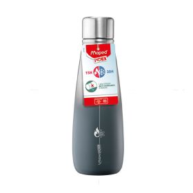 Maped Picnik Silver & Grey Stainless Steel Water Bottle 500ml 