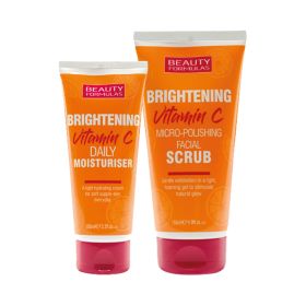 Beauty Formulas Brightening Vitamin C Micro-Polishing Facial Scrub + Moisturizer