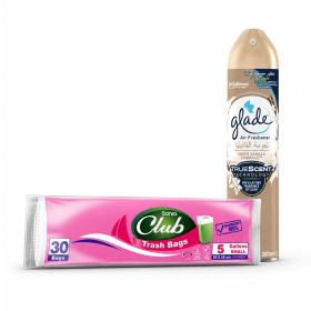 Club Trash Bags + Glade Sheer Vanilla Air Freshener