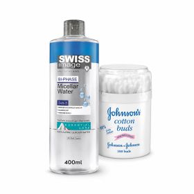 Swiss Image Micellar Water + J&J Cotton Buds