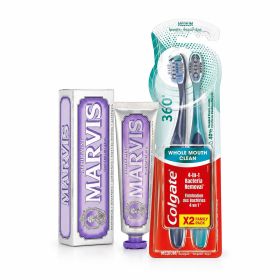Marvis Jasmine Mint Toothpaste + Colgate Toothbrush 360