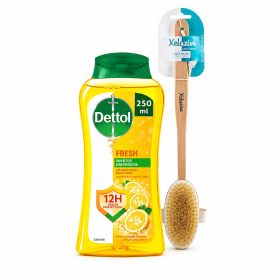 Dettol Fresh Shower Gel + Xculzive Bath Brush