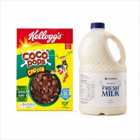 Grandiose Full Cream Fresh Milk 2L + Kellogg's Coco Pops Chocos 330g