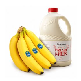 Banana Chiquita Ecuador + Grandiose Low Fat Fresh Milk 2L