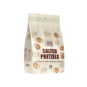 Arkmen Salted Pretzels With White Chocolate