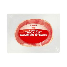Iceland Smoked 2 Thick Cut Gammon Steak (Non Halal)