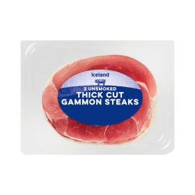 Iceland Unsmoked 2 Thick Cut Gammon Steak (Non Halal)