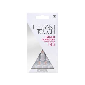 Elegant Touch False Nails French Manicure American Pink XS