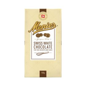 Menier Swiss White Chocolate Bar for Fine Desserts & Cakes