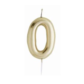 Hootyballoo Number 0 Gold Candle