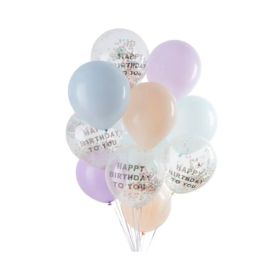 Hootyballoo 12 Inch Birthday Latex Deflated Balloon Bundle