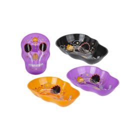 Skull Bowl With Decal 23X16Cm Assorted