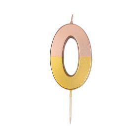 Talking Tables Rose Gold Dipped Number 0 Birthday Candle