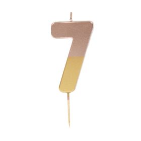 Talking Tables Rose Gold Dipped Number 7 Birthday Candle