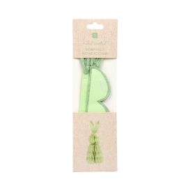 Talking Tables Sage Green Bunny Shaped Paper Honeycomb Table Decoration
